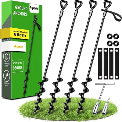 Zdjęcie produktu dla Kotwy do gruntu 65 cm, zestaw 4 szt., na kemping
