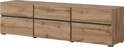 Immagine prodotto di Mobile TV 180cm color rovere e nero collezione HAVANA. Mobile design con 3 porte e 3 cassetti.