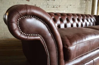 Produktbild von Chesterfield Design Luxus Polster Sofa Couch Sitz Garnitur Leder Textil Neu #171