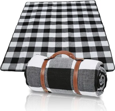 Produktbild von Picknickdecke Stranddecke 200x200cm Camping Wasserdicht Campingdecke