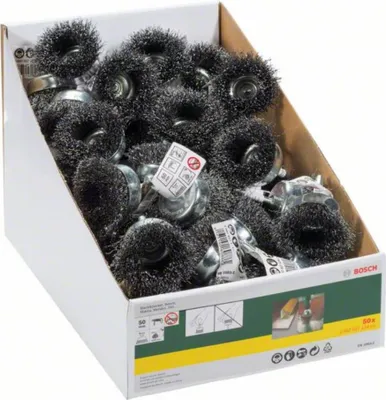 Produktbild von Topfbürste. Stahl. gewellter Draht. 50 mm. 4500 U/ VPE: 50