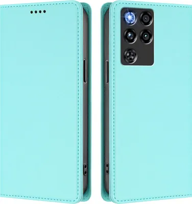 Produktbild von Handyhülle für ZTE nubia RedMagic 11 Pro, Kunstleder Klapphülle Stoßfeste Magnetische Hülle mit Ständer Türkis