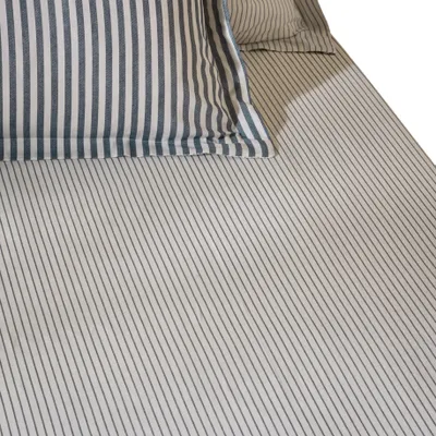 Immagine prodotto di Yard - Lenzuolo con angoli "Hebden", cotone, con righe RV3735 (190 cm x 137 cm) (blu navy)