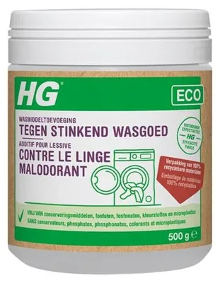 Image de HG Eco wasmiddeltoevoeging tegen stinkend wasgoed