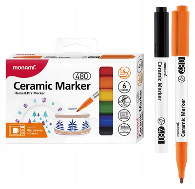Produktbild von Monami Marker für Keramik, Glas, Porzellan, 6 Farben