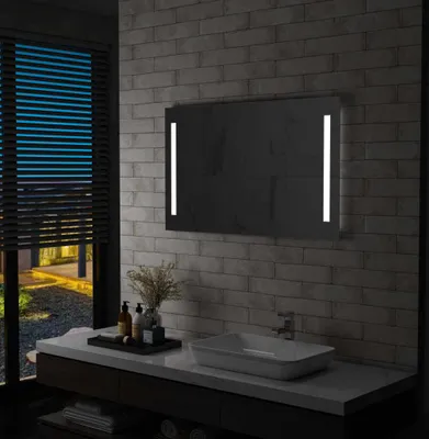 Image de The Living Store miroir mural de salle de bain avec LEDs 100x60 cm