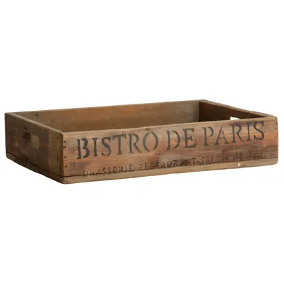 Produktbild von IB Laursen Holz Servier Tablett Bistro de Paris 40 cm Deko Griff Frühstück