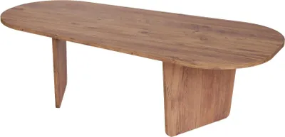 Obrázek produktu pro Dřevěný konferenční stolek „Ovalis“ – 130 x 65 x 40 cm – atlantický borovice