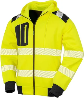 Imagen del producto de Result Genuine Recycled: Sudadera "Robust" con cremallera completa, uni, para hombre/mujer - Seguridad PC4311 (Talla M) (Amarillo neón)