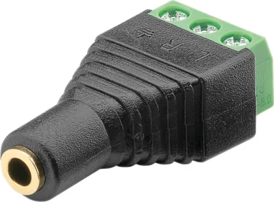 Produktbild von Listwa zaciskowa Wentronic 3-pin > gniazdo jack 3,5 mm (3-pin, stereo) - mocowanie śrubowe