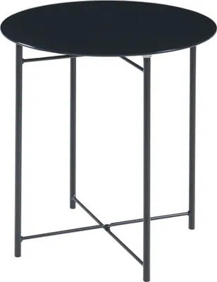 Obrázek produktu pro Odkládací stolek "Ödeshög" se skleněnou deskou 45 x Ø42cm černý