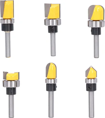 Obrázek produktu pro Flush Trim Bit,Pattern Flush Trim Router Bit,Flush Trim Router Bit,6mm Shank Pattern Bit,Bearing Straight Bit,Woodworking Filling Cutter
