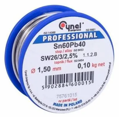 Produktbild von Professionelles Flussmittel-Lotlegierung 100g 1,5mm Sn60Pb40 Cynel