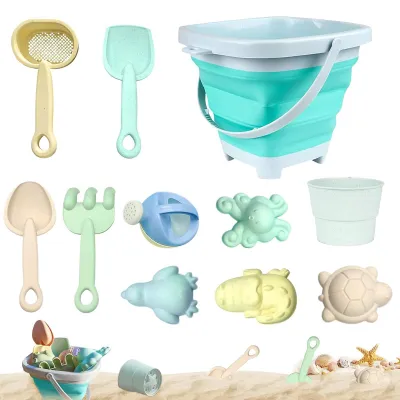 Produktbild von 11-teiliges Sandspielzeug-Set für Kinder - Strand- und Sandkasten-Spielzeug