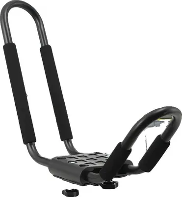 Immagine prodotto di Porta kayak, Acciaio di alta qualità, Adatto per kayak fino a 36" di larghezza, Supporta fino a 75 lbs, Si adatta alla maggior parte delle traverse, Facile installazione