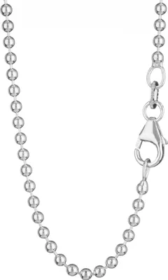 Produktbild von 45cm Halskette Kugelkette 925 Sterling Silber Damen Collier feine Silberkette