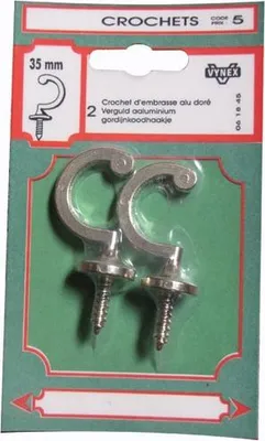 Immagine prodotto di Uncinetto in alluminio dorato 35 cm - Vynex