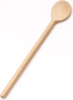 Zdjęcie produktu dla Łyżka drewniana okrągła 25 cm – ekologiczna łyżka kuchenna
