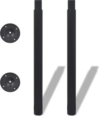 Zdjęcie produktu dla 2 x teleskopowa noga podpierająca stół Czarny 710 mm-1100 mm