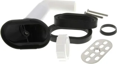 Produktbild von BLANCO 120287 Überlaufset Tropfteil oval AL, schwarz / Ersatzteil