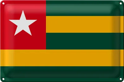 Produktbild von Blechschild Flagge Togo 30x20cm Flag of Togo