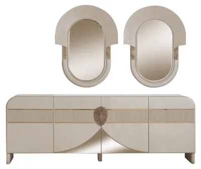 Produktbild von Brugge Sideboard mit Schubladen und passendem Spiegel, Produktauswahl:Sideboard mit Spiegel