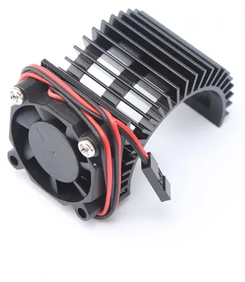 Produktbild von 3650 Motor Kuehlkoerper und Luefter Schwarz Set Ersatz fuer 1/10 HSP Fernbedienung Auto 540 550 3660 Motor Teile