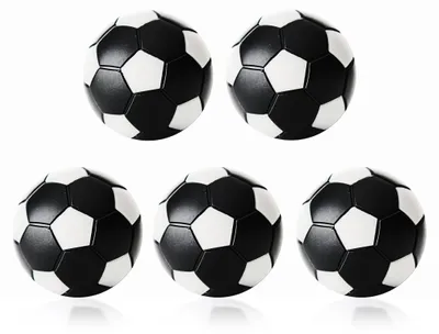 Zdjęcie produktu dla Winspeed Kickerball, piłka do piłkarzyków, 32 mm, czarno-biała, 17 g, zestaw 5 sztuk