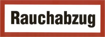 Produktbild von Schild Aufkleber Text Rauchabzug RWA selbstklebende Folie 210x74mm