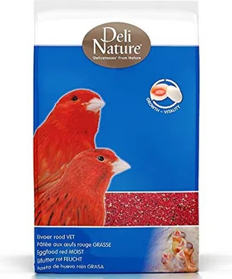 Produktbild von Deli Nature Eggfood Red Moist – feuchte Eifutter für rote Kanarienvögel und Finken 1 kg Deli Nature