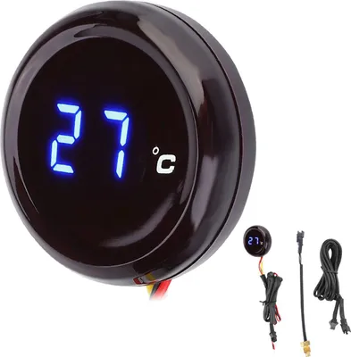 Image de Thermomètre numérique pour mesurer la température de l'eau pour Honda / Kawasaki / Yamaha / Suzuki (lumière bleue)