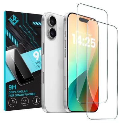Produktbild von 2x 9H Schutzglas Displayschutzfolie für Apple iPhone 18 Displayglas Displayschutz Glas Panzerfolie Schutzglasfolie