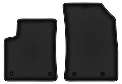Immagine prodotto di Tappetini anteriori in moquette per Opel Crossland X 2017- (crossover) – 2 pezzi, neri, su misura – Wielganizator DURBAN