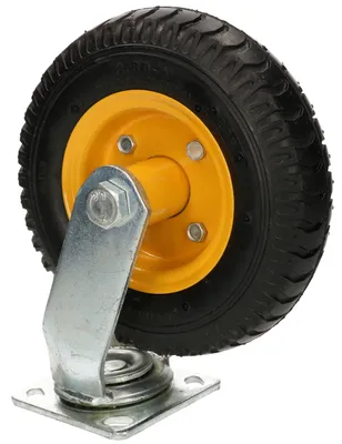 Productafbeelding van KOTARBAU® Luchtwiel transportzwenkwiel 20 x 25 cm op stalen velg zwenkwiel voor magazijnwagen