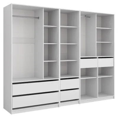 Zdjęcie produktu dla Szafa Vicco Elmo Biały 100 x 200 cm Zestaw 3, Model 61357