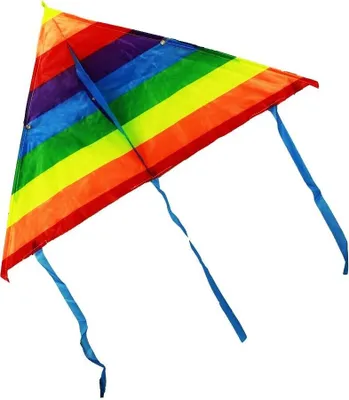 Produktbild von HAAC Drachen Dreieck in Regenbogenfarben bunt Größe 80 cm x 40 cm