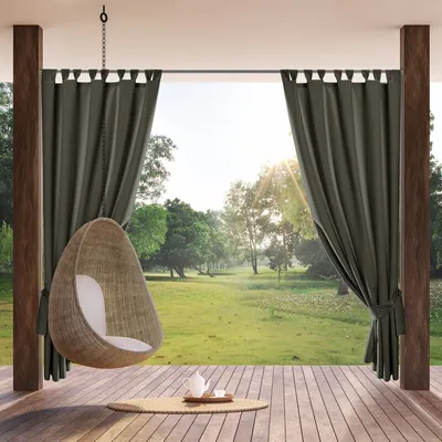 Produktbild von Eurofirany Zasłona ogrodowa pętelkowa wodoodporna szara 200 cm x 155 cm