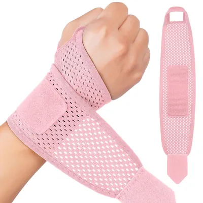 Productafbeelding van Polsbandage - Verstelbaar - Eenheidsmaat - Roze - Linker- en rechterhand