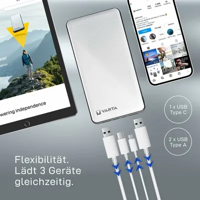 Image de Varta 57978 101 111 Station de charge Power Bank Energy 20.000mAh blanc