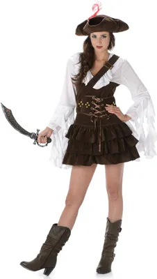 Immagine prodotto di Dolce costume da pirata da donna bianco-marrone - L