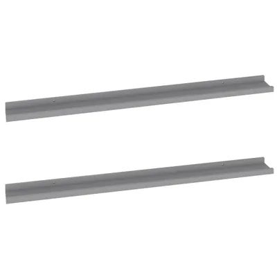 Produktbild von Wandregale 2 Stk. Grau 100x9x3 cm