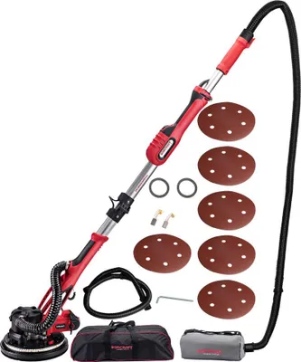 Zdjęcie produktu dla Szlifierka Worcraft DS09-215, 900 W, 215 mm, do płyt gipsowo-kartonowych, z workiem na pył, oświetlenie LED
