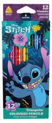 Immagine prodotto di Pastelli a matita triangolari 12 colori Stitch Coolpack Colorino