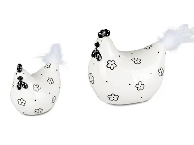 Produktbild von Osterdekoration Osterschmuck Huhn mit Federn