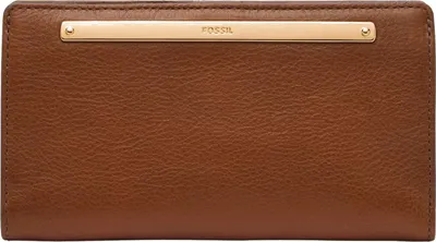 Produktbild von FOSSIL Leder Geldbörse Liza Slim Bifold Wallet Brown braun