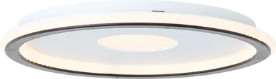Produktbild von BRILLIANT moderne LED Deckenleuchte VEGAS | Deckenlampe Ø 30 cm mit 3-Step-Dimmer und schwarzen Details | 24W 2900 Lumen 3000 Kelvin | Kunststoff