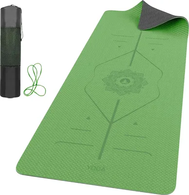 Productafbeelding van Yogamat 6 mm, TPE materiaal, antislip oppervlak, voor pilates