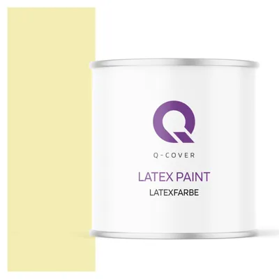 Produktbild von Latexfarbe  2 L Hell Zitrone  2 L | Innenfarbe | Wandfarbe | Deckenfarbe | Klasse 3 Mattfarbe Scheuerfest Hohe Deckkraft