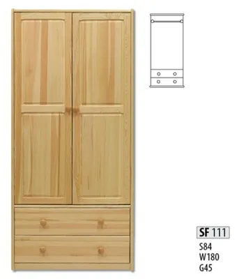 Produktbild von Kleiderschrank Kiefer Schrank Vollholz massiv Schlafzimmerschrank Schränke Neu
