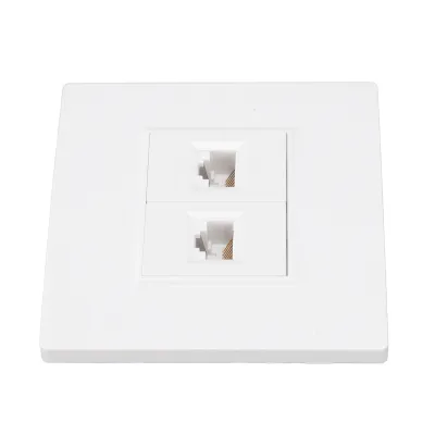 Immagine prodotto di Piastra a muro Ethernet Cat 6, piastra a muro Ethernet Cat 6 a 2 porte, piastra a muro Ethernet da femmina a femmina, piastra a muro Ethernet, piastra a muro Ethernet rimovibile, piastra a muro Keystone Cat 6